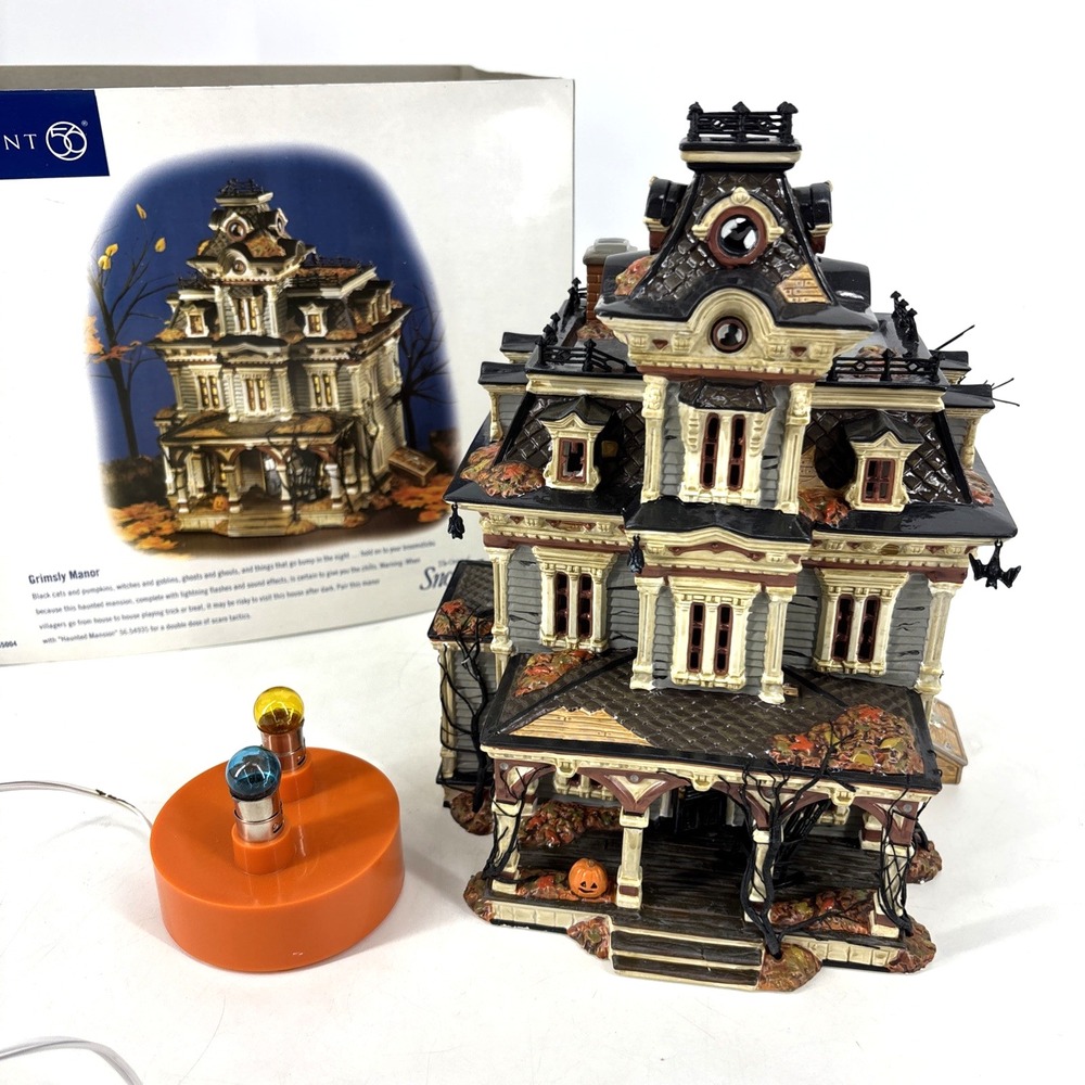 Department 56 Grimsly Manor Halloween Snow Village 56.55004 Lights And Sound
